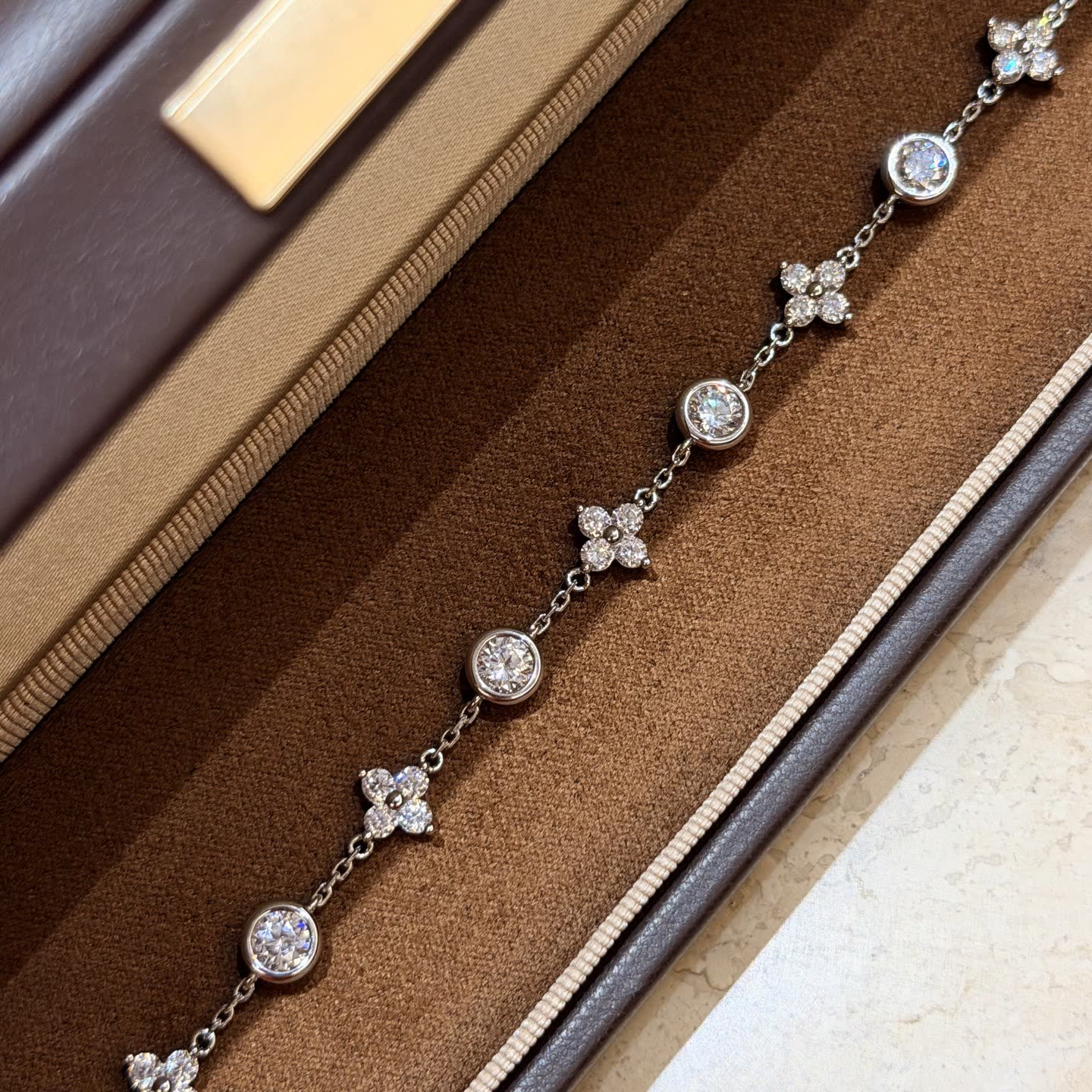 Van Cleef & Arpels S925 Silver Bracelet with Cubic Zirconia
